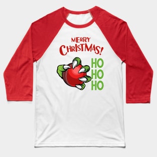 T-rex hand with Merry Christmas! Baseball T-Shirt